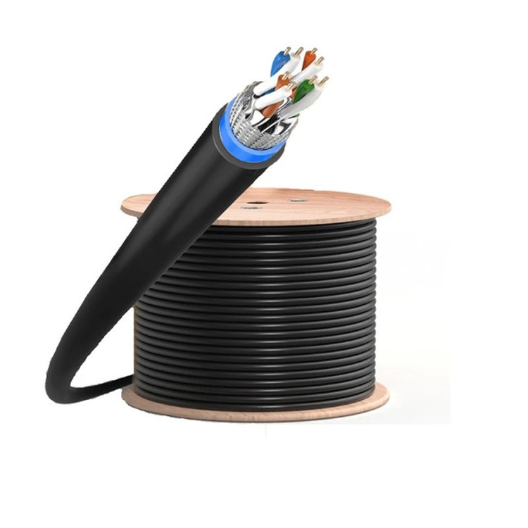 کابل شبکه Cat6 نگزنس مدل Cat6 SFTP Outdoor Double Jacket nxs دو روکشه