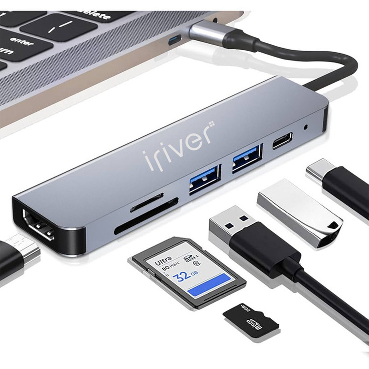 هاب و کارت خوان 5 پورت USB-C آیریور مدل TC2-4K