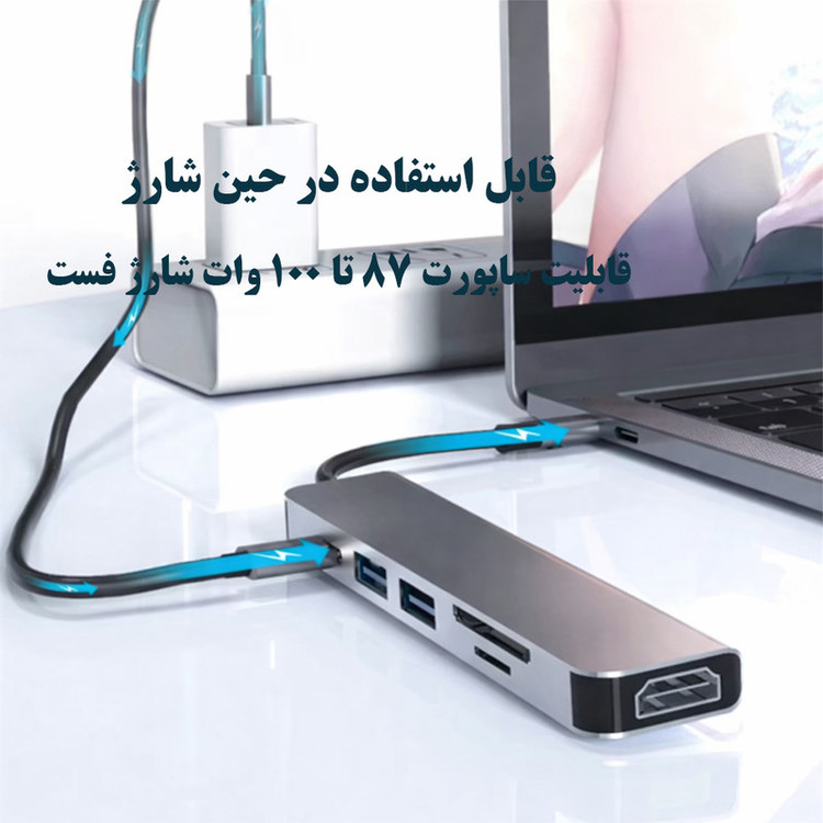 هاب و کارت خوان 5 پورت USB-C آیریور مدل TC2-4K