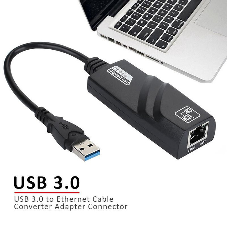 مبدل usb3 به شبکه lan مدل gigabit