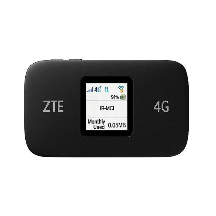مودم جیبی زد تی ای مدل MF971RS با پشتیبانی 4.5G، پردازنده ARM v7 با فرکانس 1.2 گیگاهرتز، باتری 2000 میلیآمپرساعت با شارژدهی تا 7 ساعت، اتصال همزمان 33 کاربر، فناوری تجمیع فرکانس CAT6، سرعت دانلود تا 300 مگابیت بر ثانیه و وایفای دوباند 2.4 و 5 گیگاهرتز