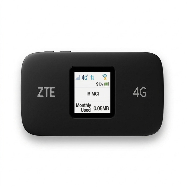 مودم جیبی زد تی ای مدل MF971RS با پشتیبانی 4.5G، پردازنده ARM v7 با فرکانس 1.2 گیگاهرتز، باتری 2000 میلیآمپرساعت با شارژدهی تا 7 ساعت، اتصال همزمان 33 کاربر، فناوری تجمیع فرکانس CAT6، سرعت دانلود تا 300 مگابیت بر ثانیه و وایفای دوباند 2.4 و 5 گیگاهرتز