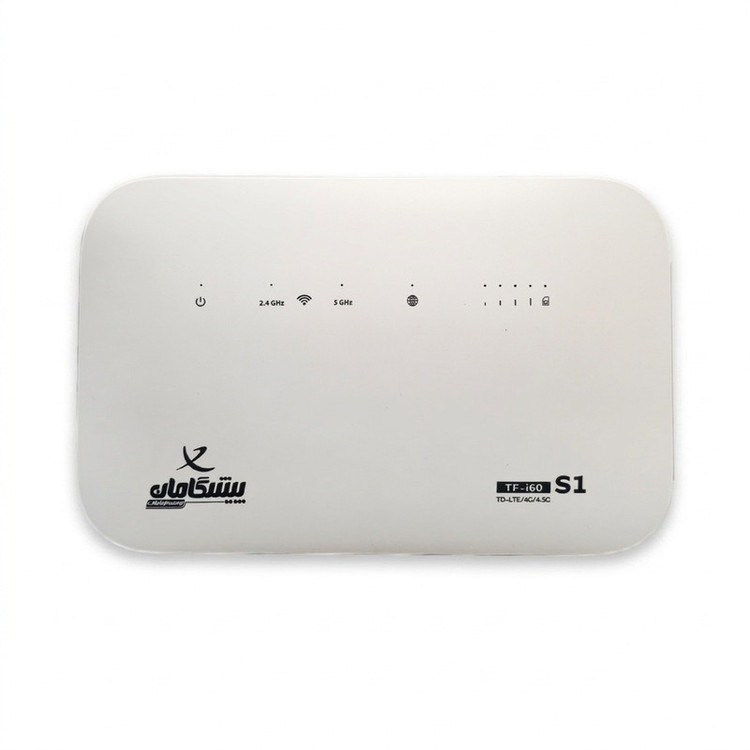مودم روتر 4G و TD-LTE پیشگامان مدل TF-i60 S1 با پشتیبانی از 32 کاربر، اتصال وایفای و پورت RJ-45 LAN، بههمراه سیمکارت و بسته اینترنت 1000 گیگابایتی 6 ماهه