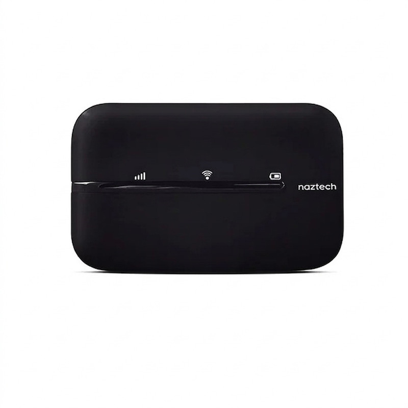 مودم 4G LTE قابل حمل نزتک مدل NZT-77CT با باتری 2100 میلی‌آمپر، پشتیبانی از 10 کاربر همزمان، آنتن داخلی، پورت USB Type-C و شیار سیم کارت میکرو