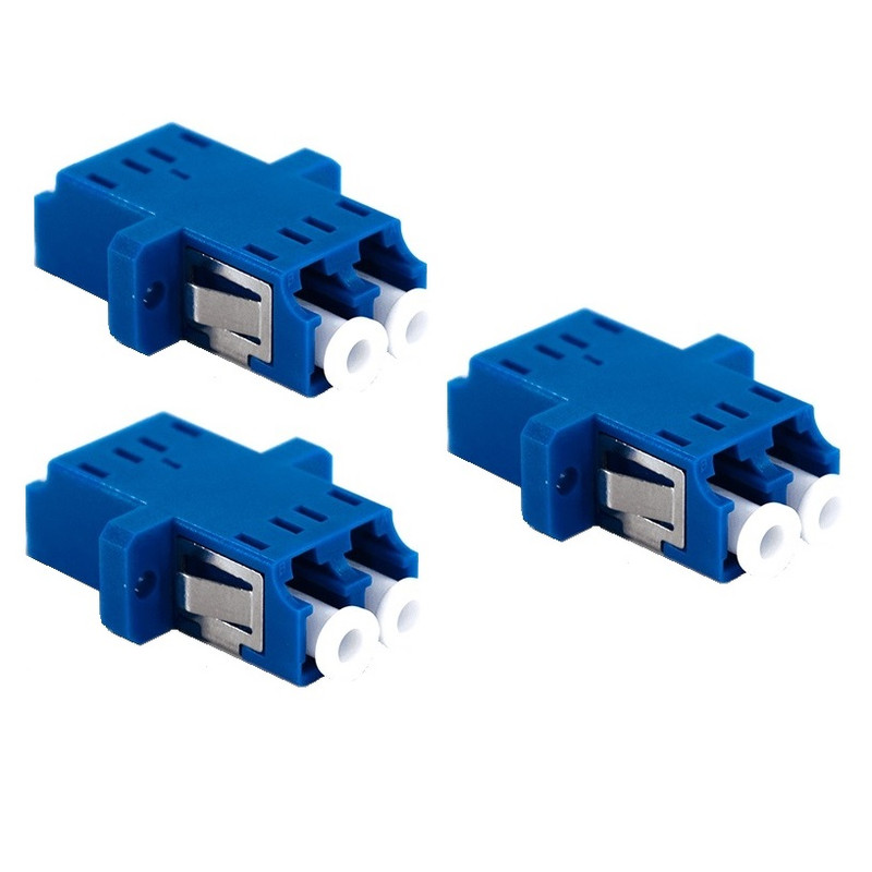 آداپتور فیبر نوری مدل LC/UPC Duplex SM بسته 3 عددی