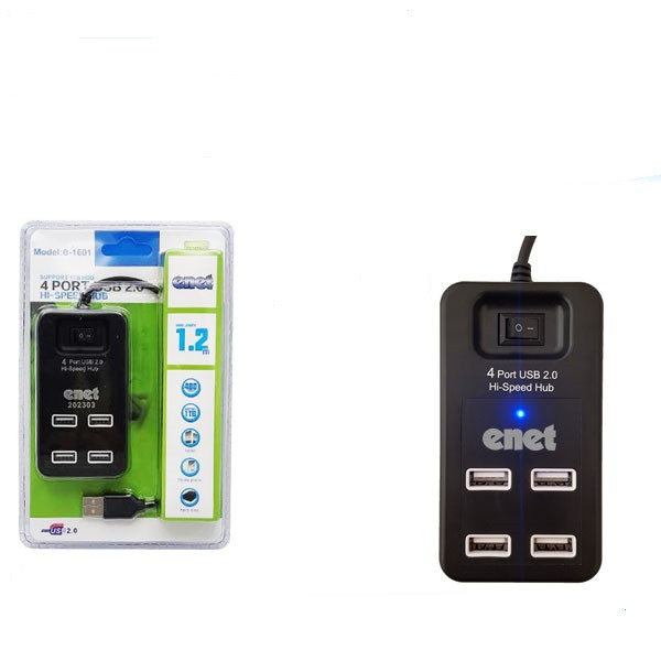 هاب چهار پورت USB 2.0 ای نت مدل P-1601