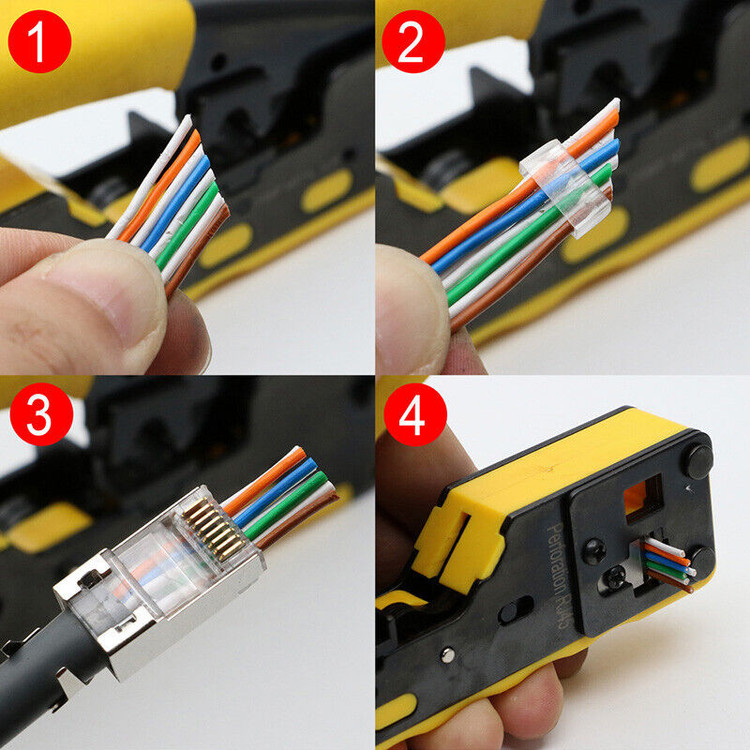 آچار سوکت زن شبکه مدل OPEN END-CAT7 به همراه تیغ بسته 3عددی