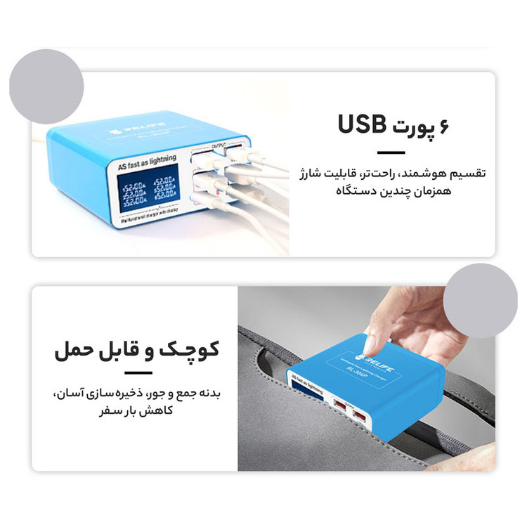 شارژر رومیزی ریلایف مدل RL-304P