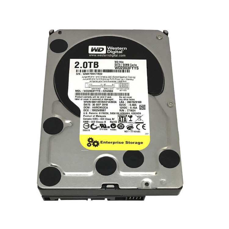 هارددیسک اینترنال وسترن دیجیتال مدل Black WD2003FYYS ظرفیت 2 ترابایت