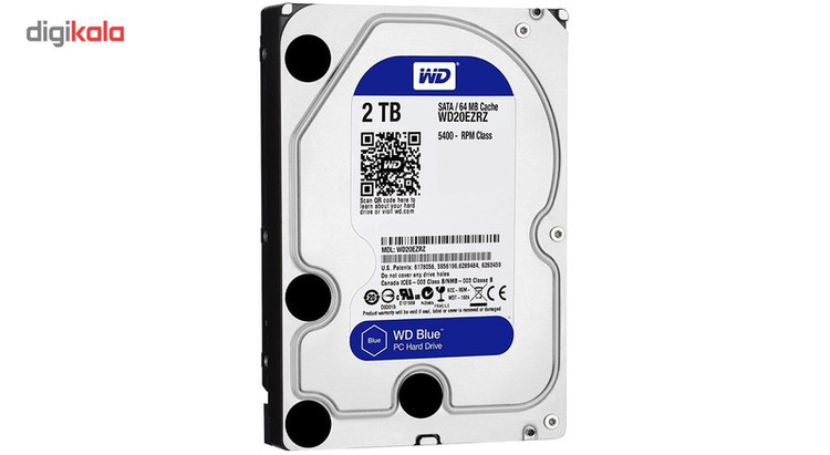 هارددیسک اینترنال وسترن دیجیتال مدل Blue WD20EZRZ ظرفیت 2 ترابایت