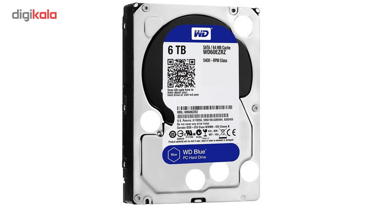 هارددیسک اینترنال وسترن دیجیتال مدل Blue WD60EZRZ ظرفیت 6 ترابایت