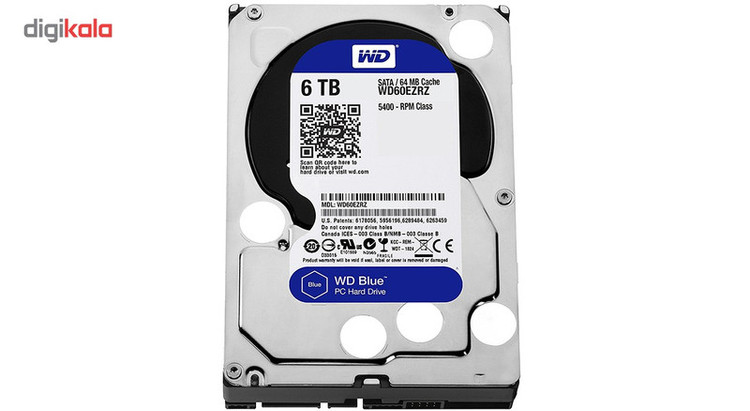 هارددیسک اینترنال وسترن دیجیتال مدل Blue WD60EZRZ ظرفیت 6 ترابایت