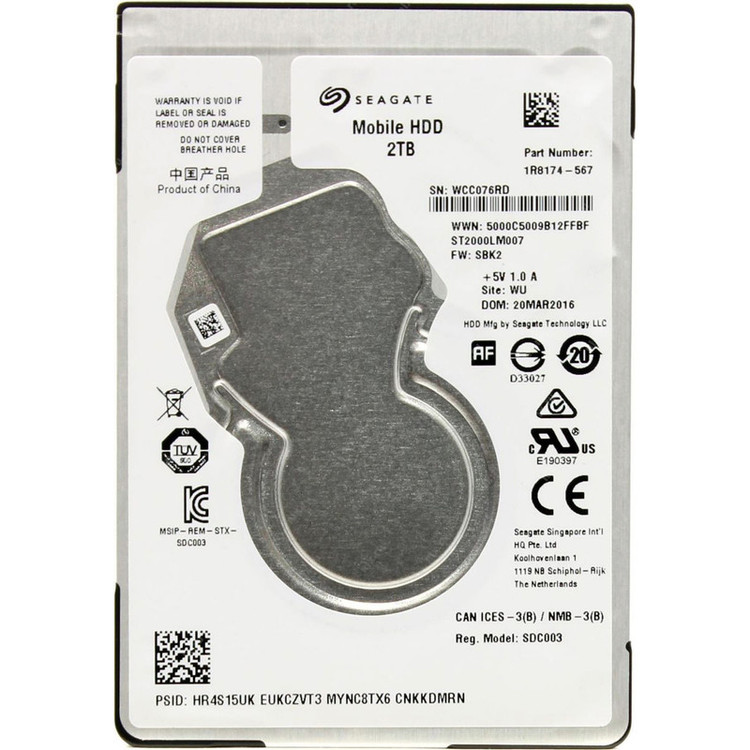 هارددیسک اینترنال سیگیت مدل ST2000LM007 ظرفیت 2 ترابایت