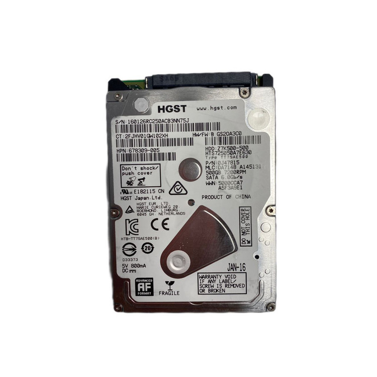 هارد دیسک اینترنال اچ جی اس تی نوع رابط SATA 3.0 مدل hsu1000 ظرفیت ۵۰۰ گیگابایت